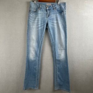 VTG Mek Denim Chicago Slim Bootcut Jeans Y2K Embellished Low Rise 27x34 (30x33)